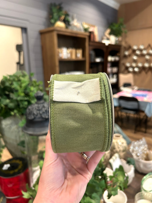 Dupion DBL Fused Olive Ribbon