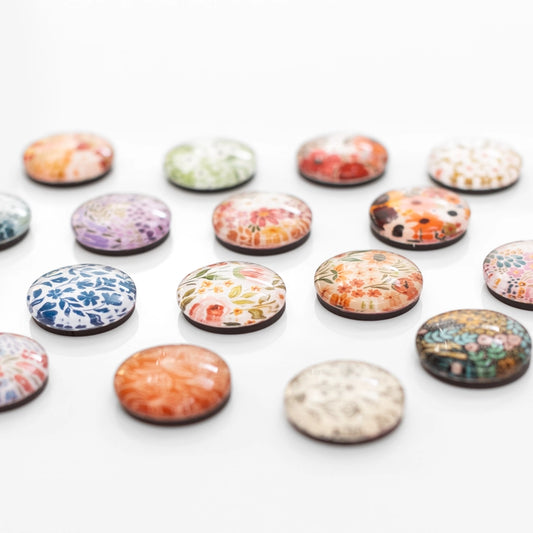 Glass Magnets - Floral