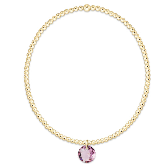 Classic Gold 2mm Bracelet - Reflection Small Charm