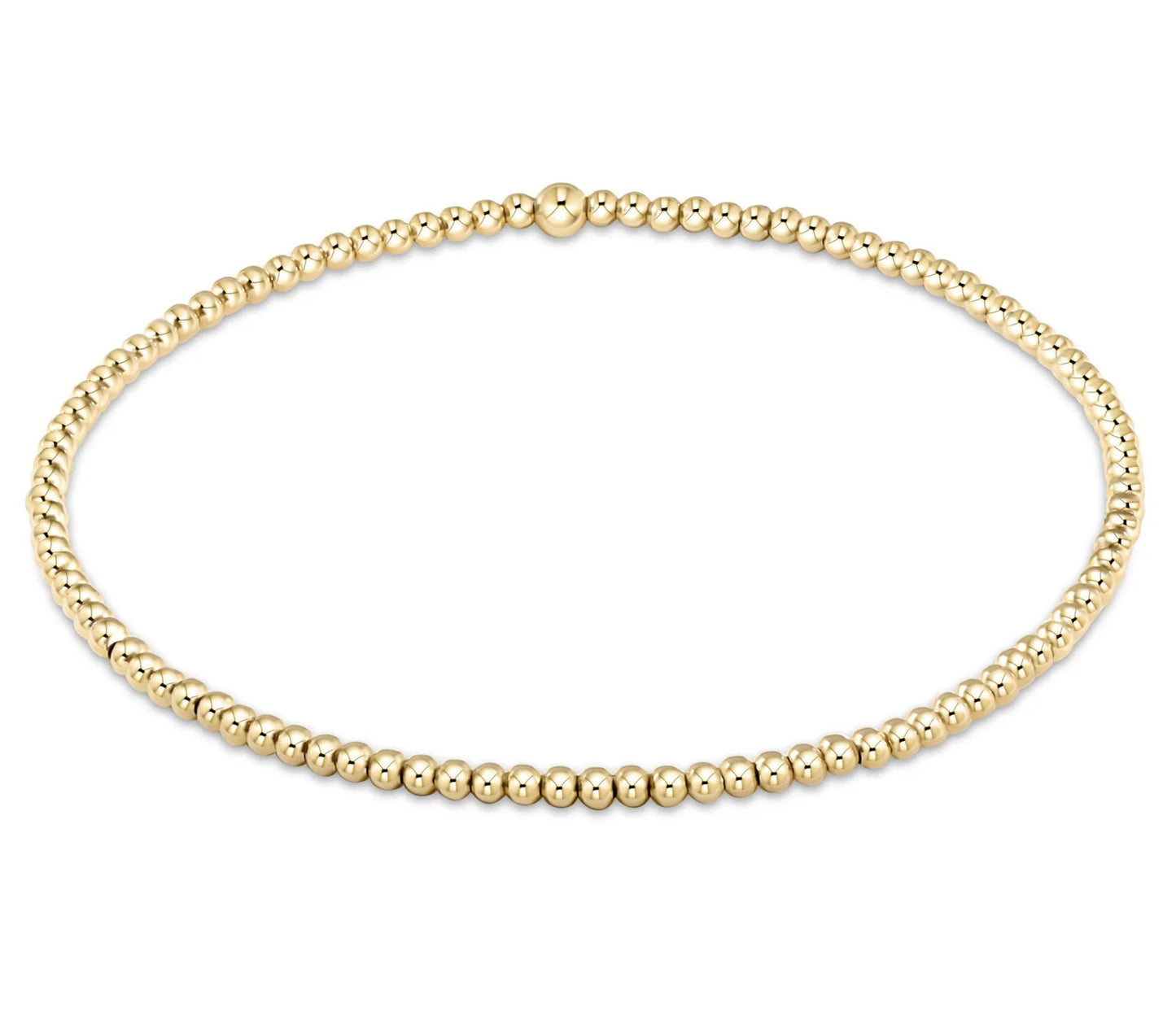 Classic Gold 2mm Bead Bracelet - Egirl