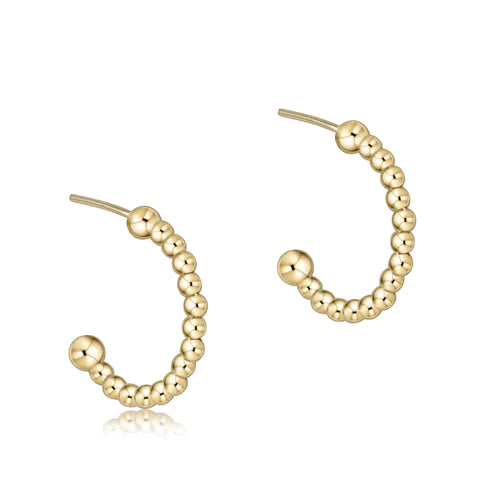 Classic Beaded 1" Post Hoop