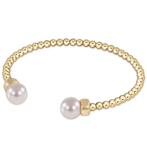 Classic Gold 3mm Cuff - Pearl