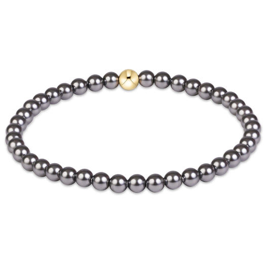 Classic Pearl Dark Grey Bracelet