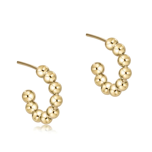 Classic Beaded 1" Post Hoop