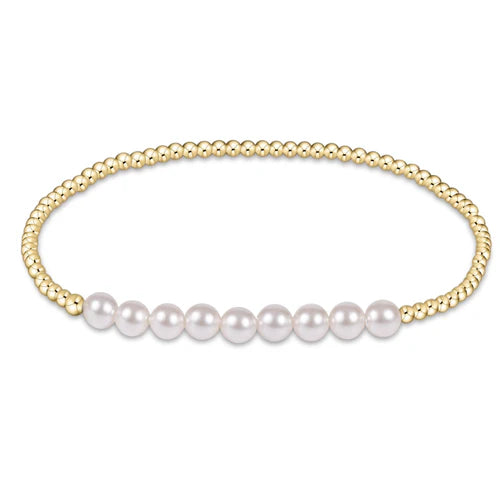 Gold Bliss Bead Bracelet - Pearl