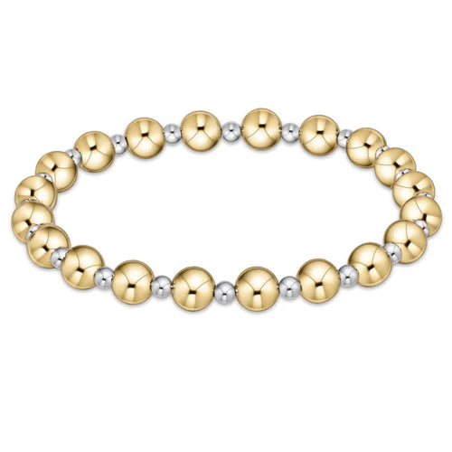 Classic Grateful Mixed Metal Bead Bracelet