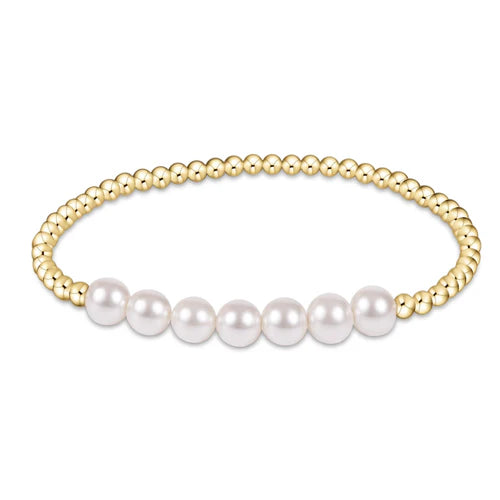 Gold Bliss Bead Bracelet - Pearl