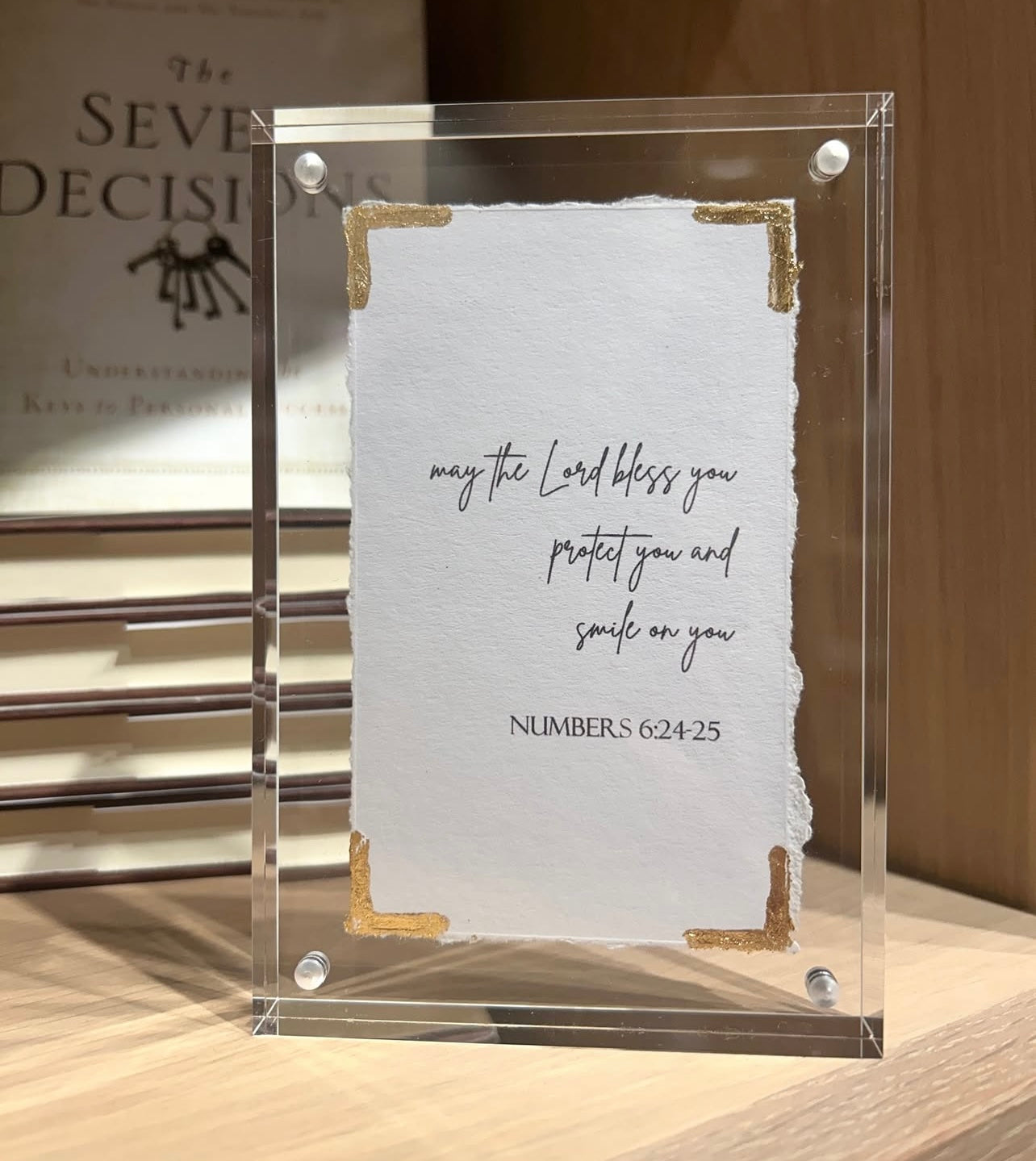 Numbers 6:24-25 - Acrylic Frame