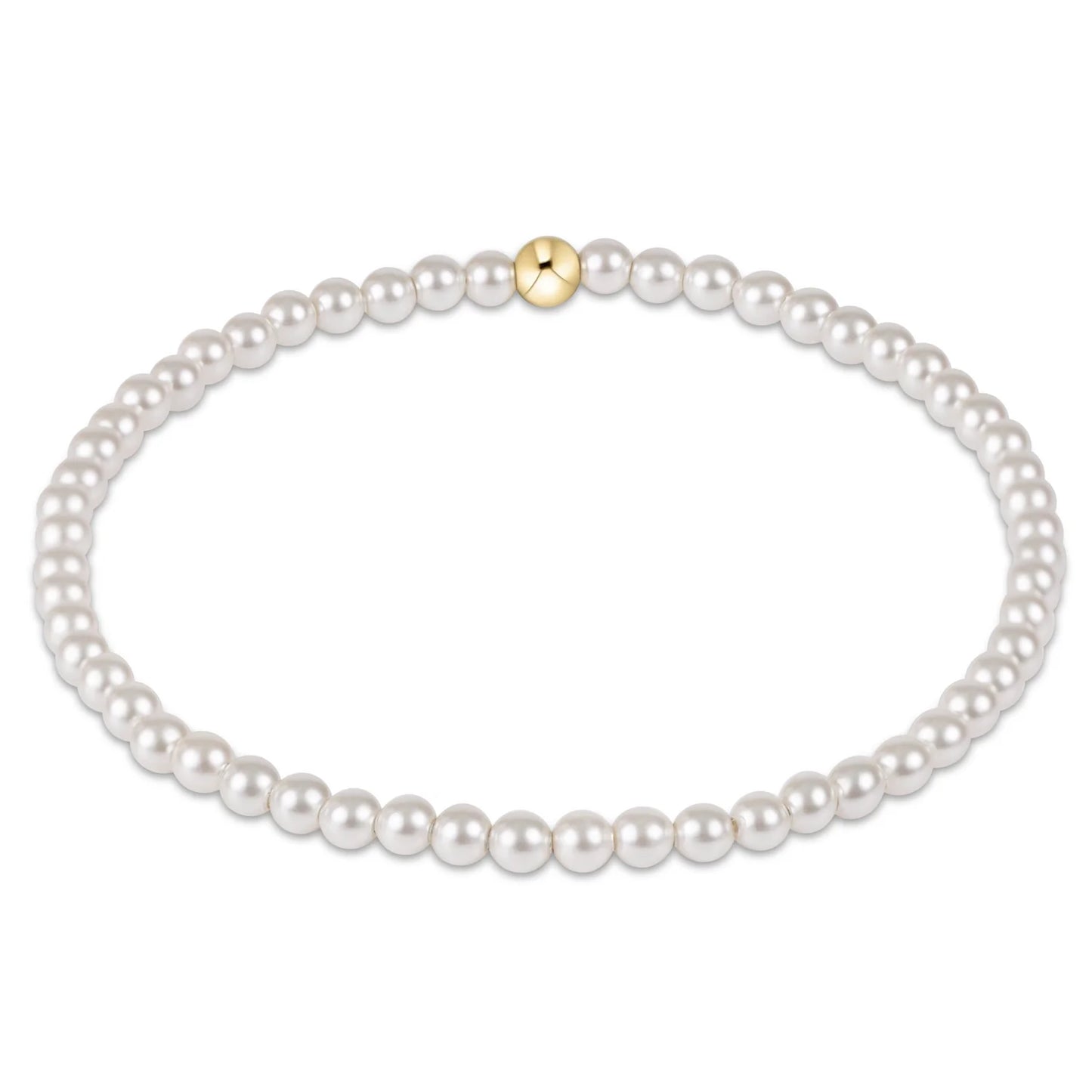 Classic 3mm Pearl Bead Bracelet