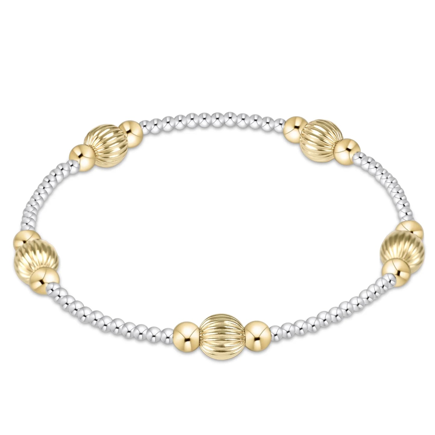 Mixed Metal Dignity Purpose Bead Bracelet