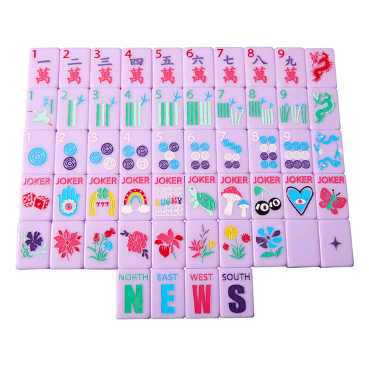 Lucky Charms Mahjong Tiles - French Lavender