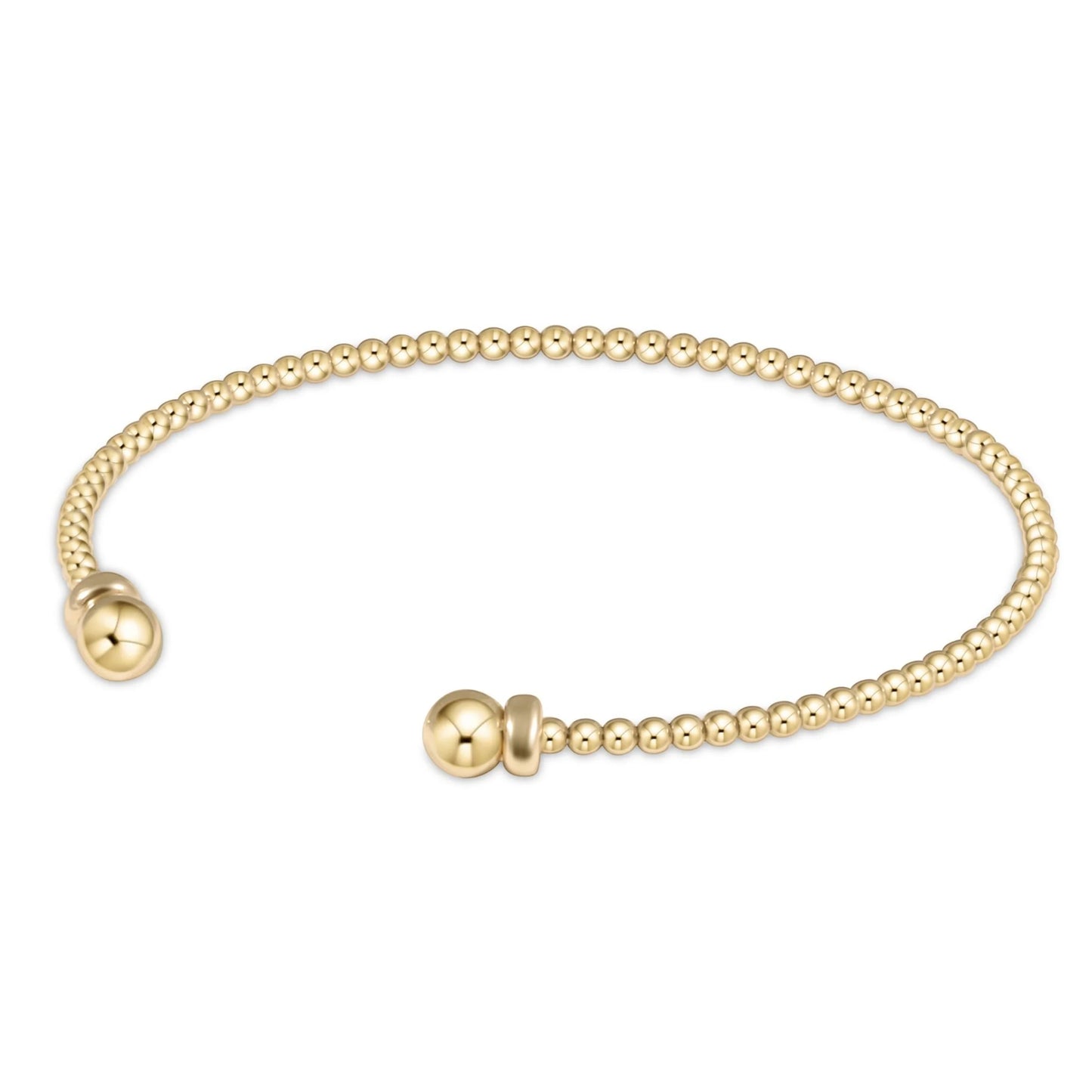 Classic Gold Bead Cuff - 2mm