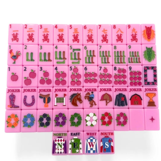 Year of the Horse Mahjong Tiles - Saddle Pink