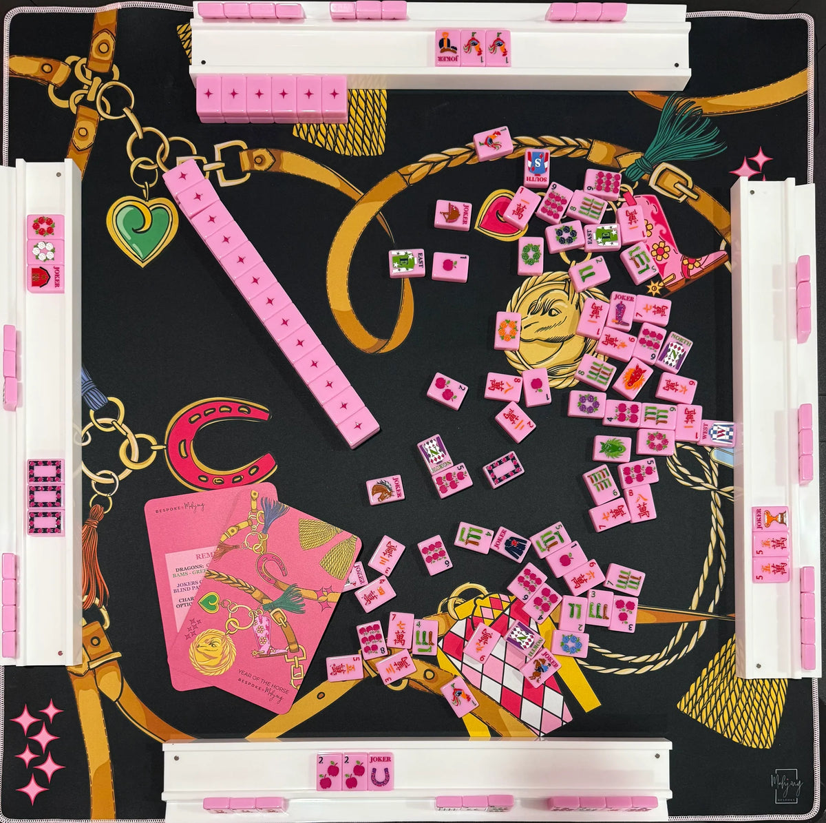 Year of the Horse Mahjong Tiles - Saddle Pink