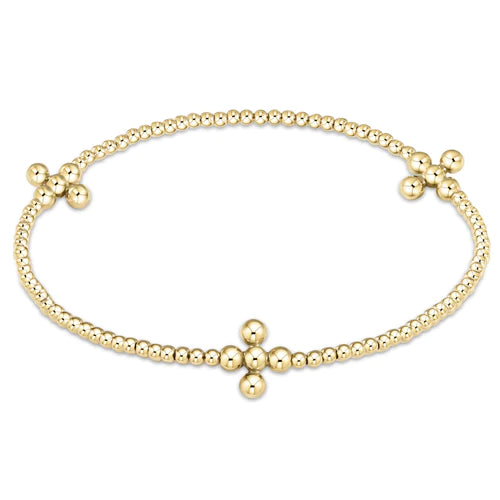 Signature Cross 2mm Beaded Bracelet - 3mm
