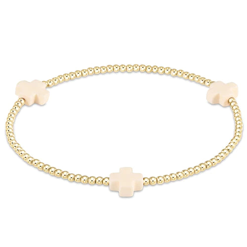 Signature Cross Bracelet - 2mm