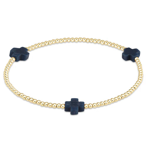 Signature Cross Bracelet - 2mm