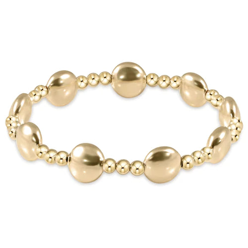 Honesty Gold Sincerity Pattern Bead Bracelet