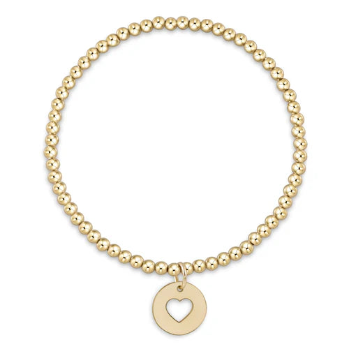 Love Gold Disc Bracelet - 3mm