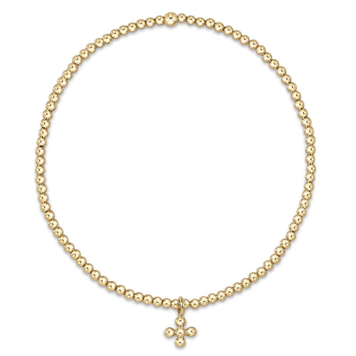 Classic Beaded Signature Cross Charm Bracelet