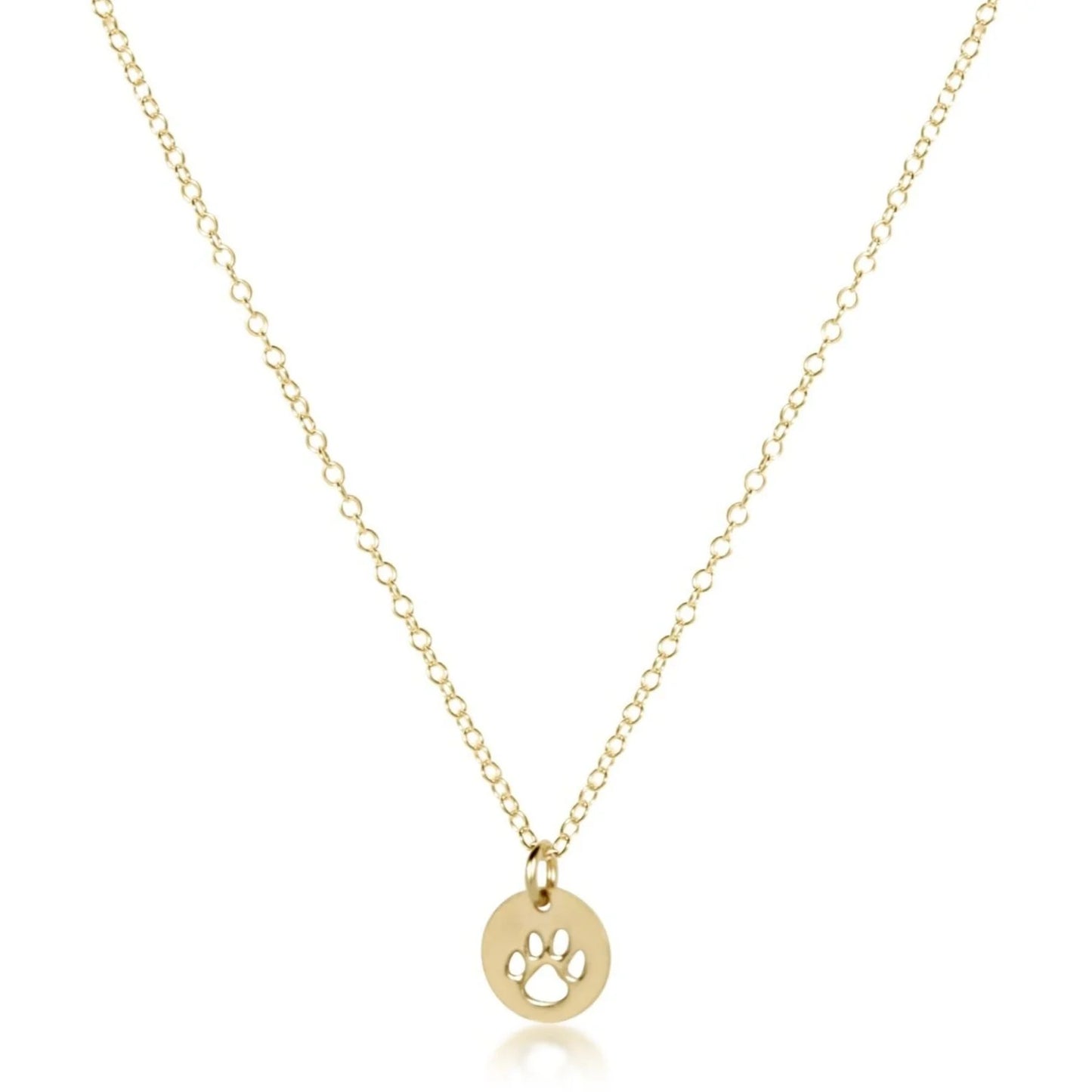 16" Small Paw Print Necklace