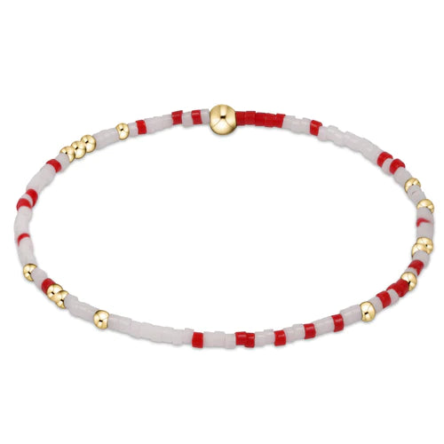 Hope Unwritten Bracelet - Bright Red/White