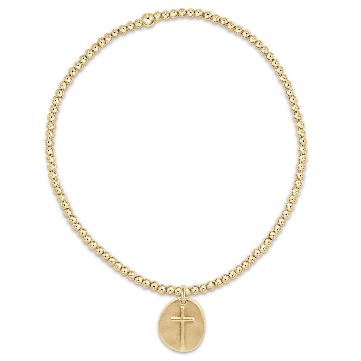 Classic Gold 2mm Small Inspire Charm Bracelet