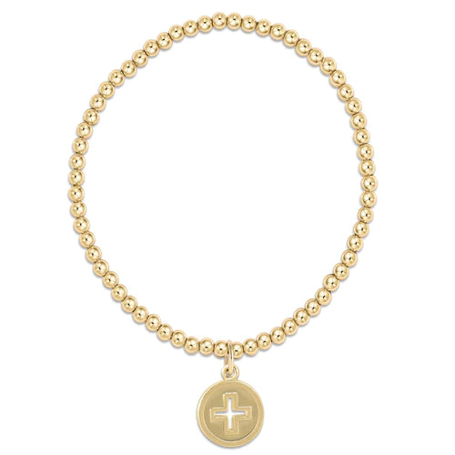 Signature Cross Disc Bracelet - 3mm
