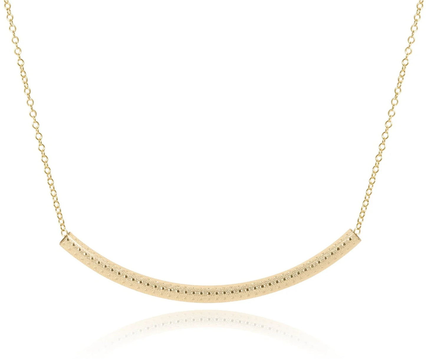 16" Bliss Bar Textured Necklace