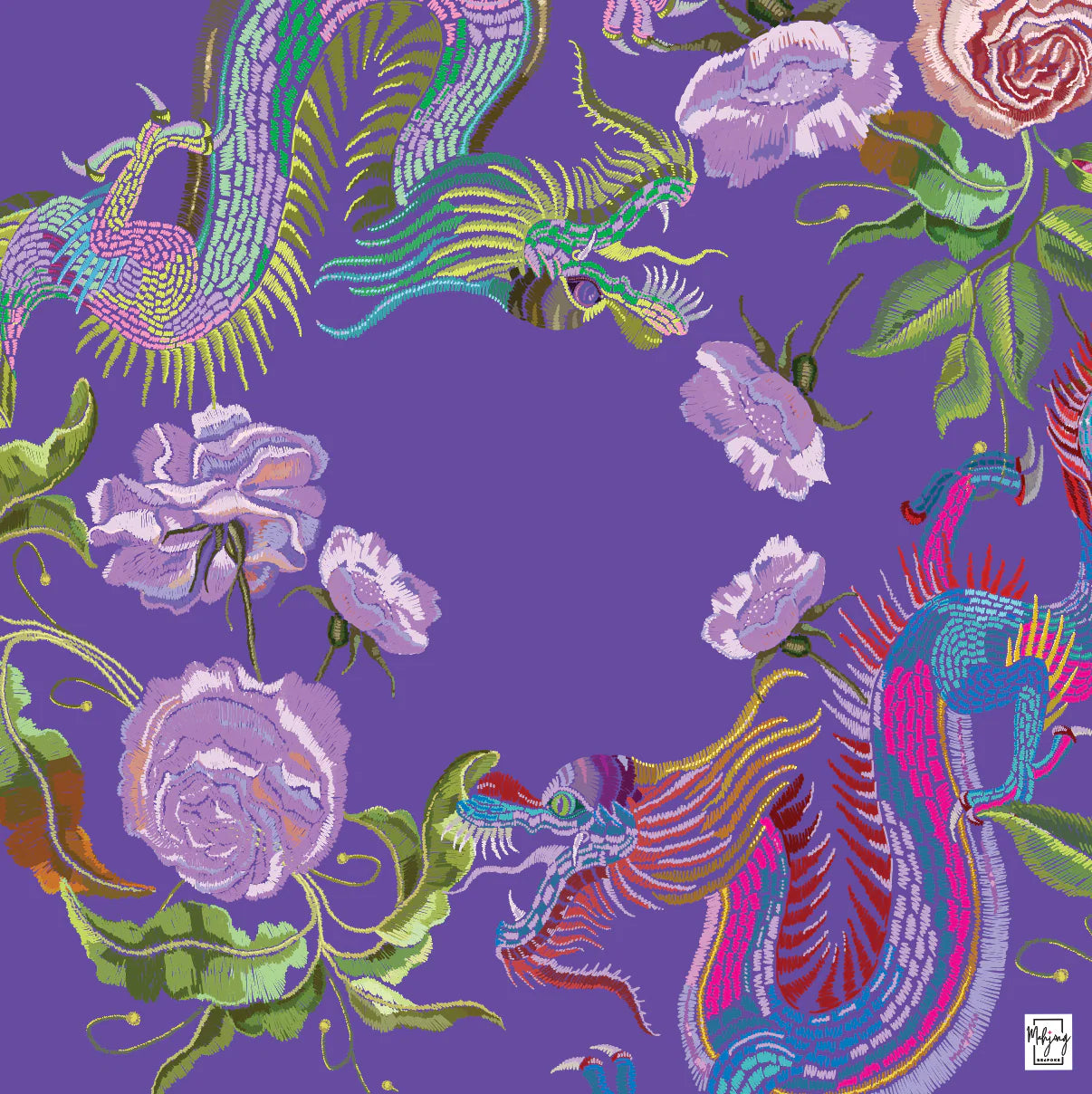 Year of the Dragon Mat - Plum