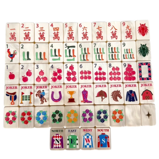 Year of the Horse Mahjong Tiles - Pearl Cream