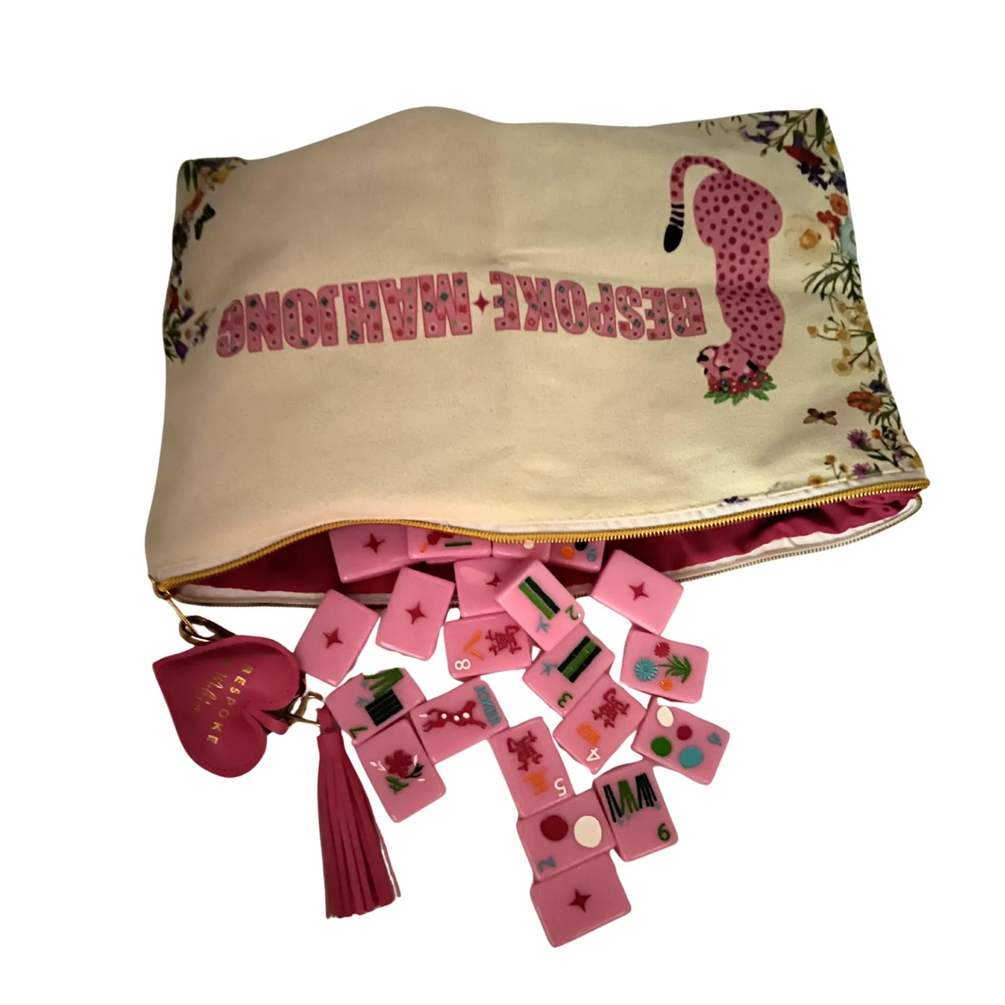 Springtime Safari Mahjong Tiles - Petal Pink