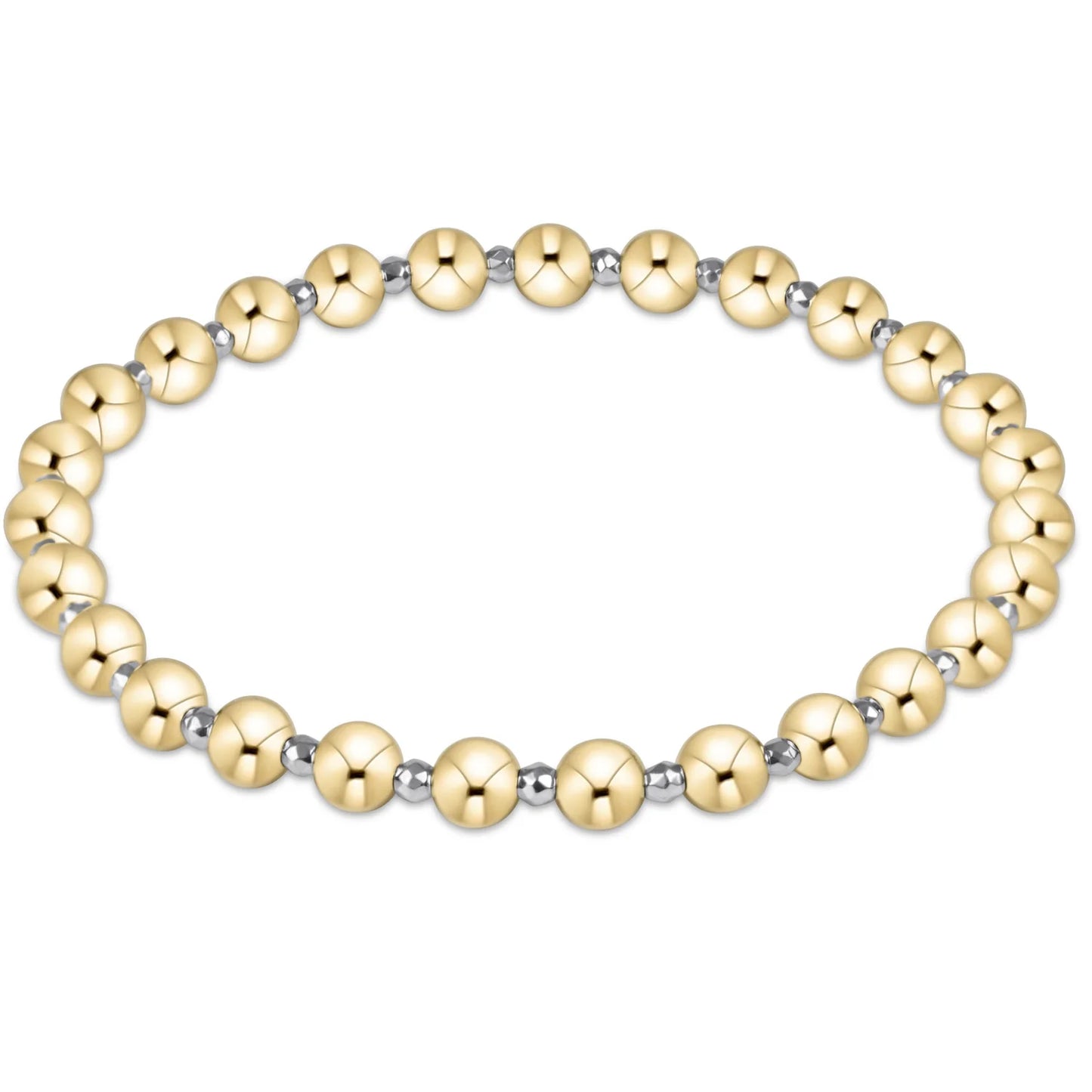 Bright Silver Faceted Hematite Grateful Bracelet