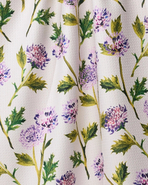 Blooming Thistle Tea Towel