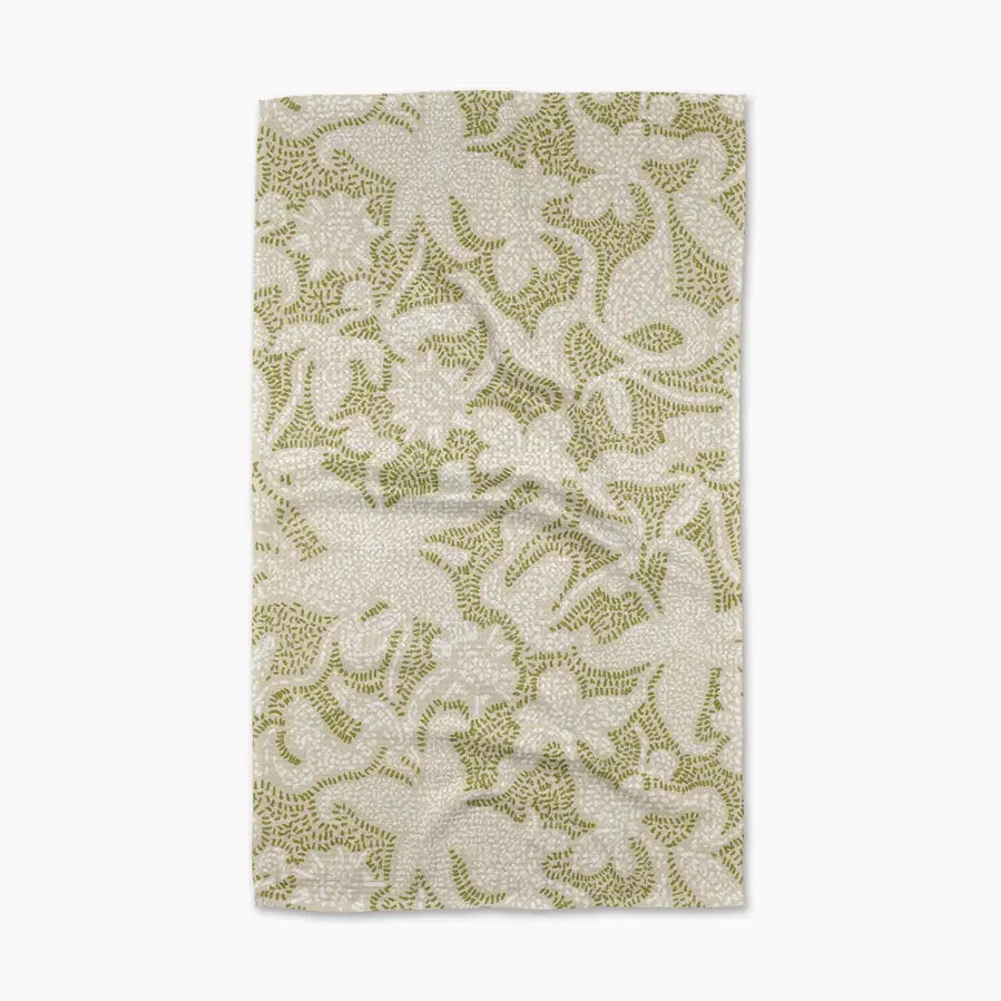 Dotted Garden Floral Tea Towel