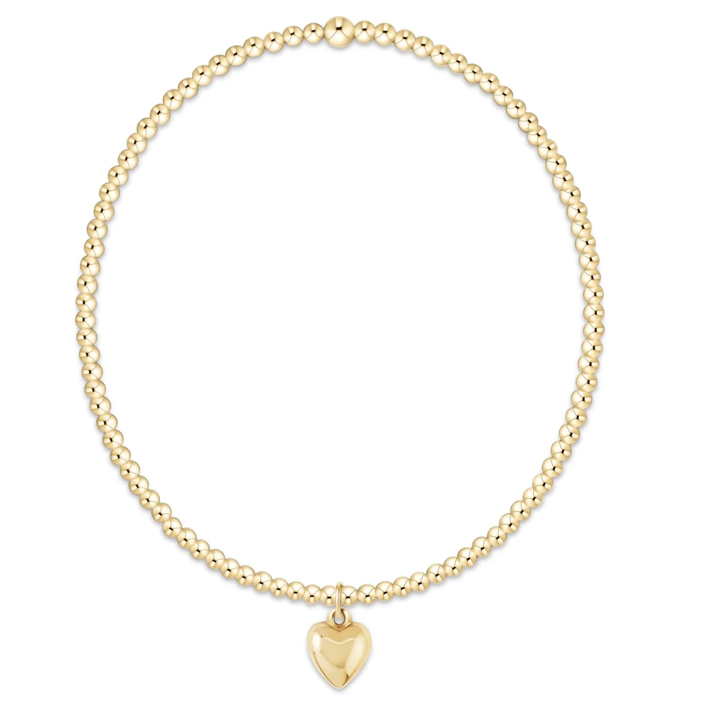 Classic Gold 2mm Love Plush Charm Bracelet - Egirl