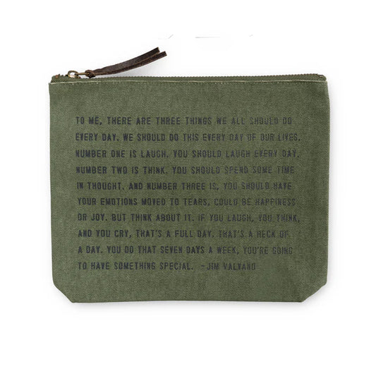 Canvas Zip Bag - Rosemary