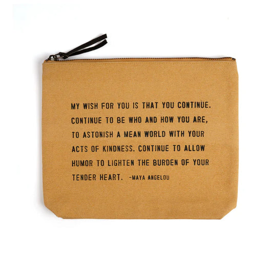 Canvas Zip Bag - Sunflower