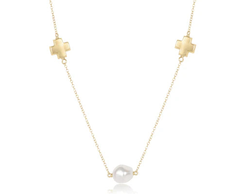 Admire Pearl Signature Cross Necklace