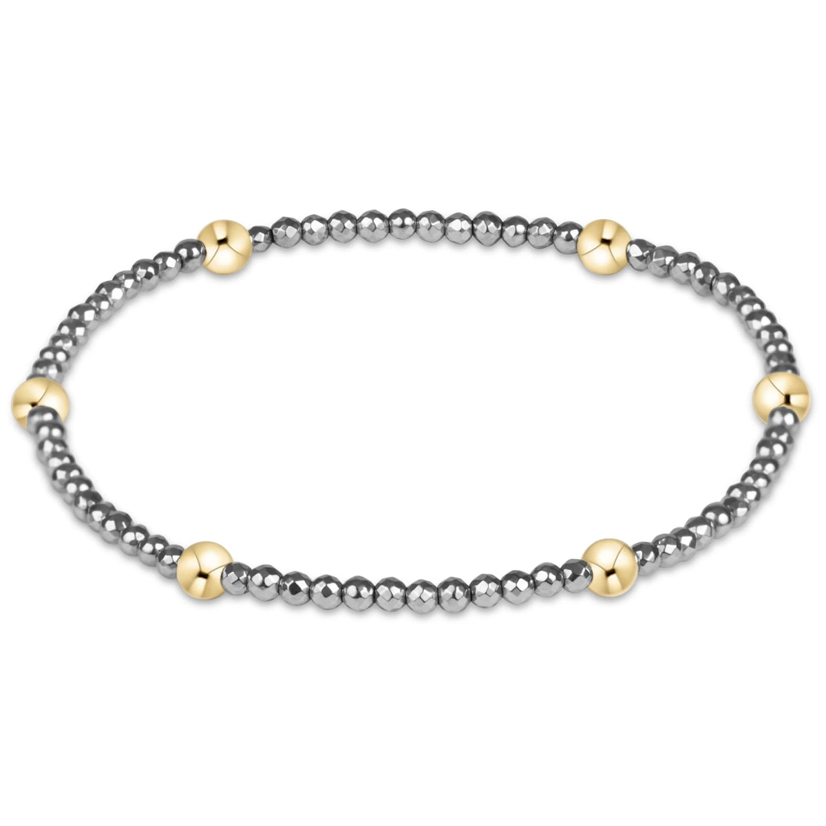 Presence Silver Faceted Hematite Bracelet