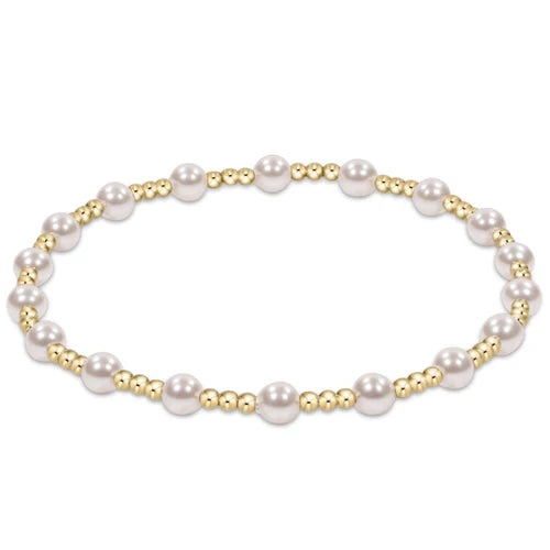 Classic Sincerity 4mm Bead Bracelet - Pearl