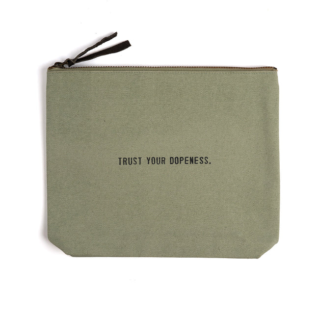 Canvas Zip Bag - Mint