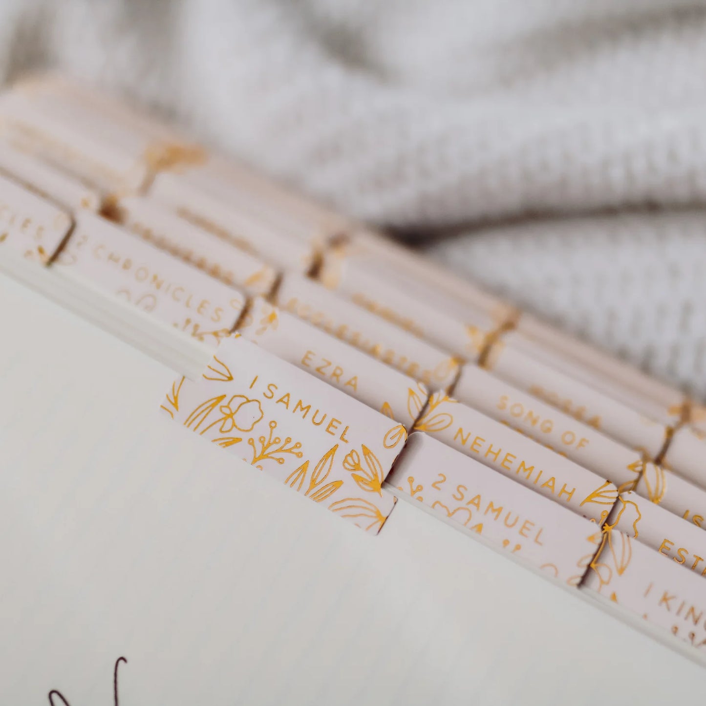 Gold Foil Bible Tabs - Light Peach