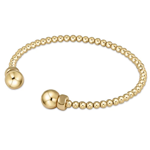 Classic Gold Bead Cuff - 3mm Bead