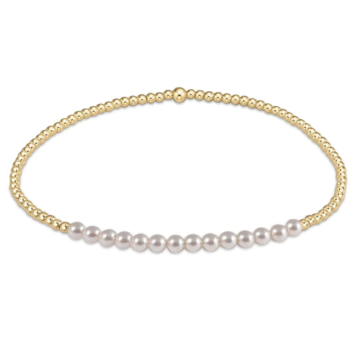 Gold Bliss Bead Bracelet - Pearl