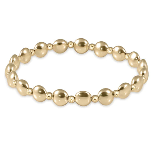 Honesty Gold Grateful Pattern Bead Bracelet