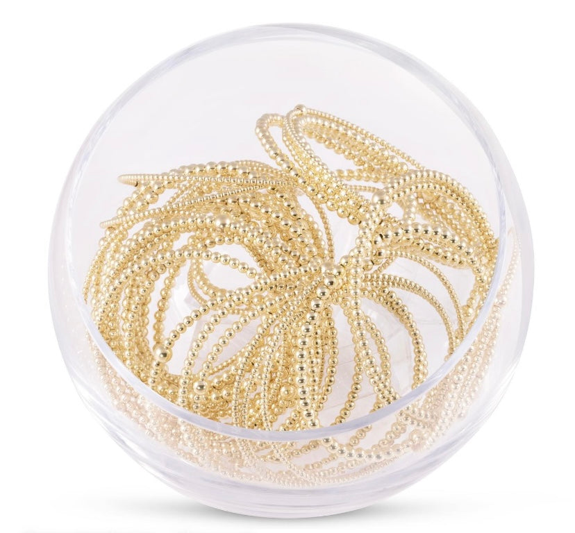 Classic Gold 4mm Bead Bangle