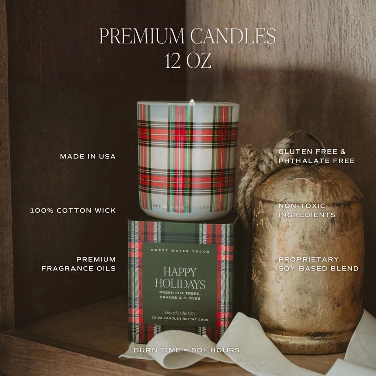 Happy Holidays Boxed Candle