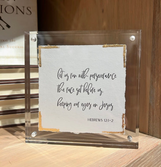 Hebrews 12:1 - Acrylic Frame
