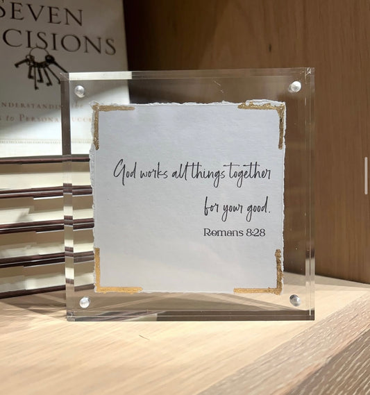 Romans 8:28 - Acrylic Frame